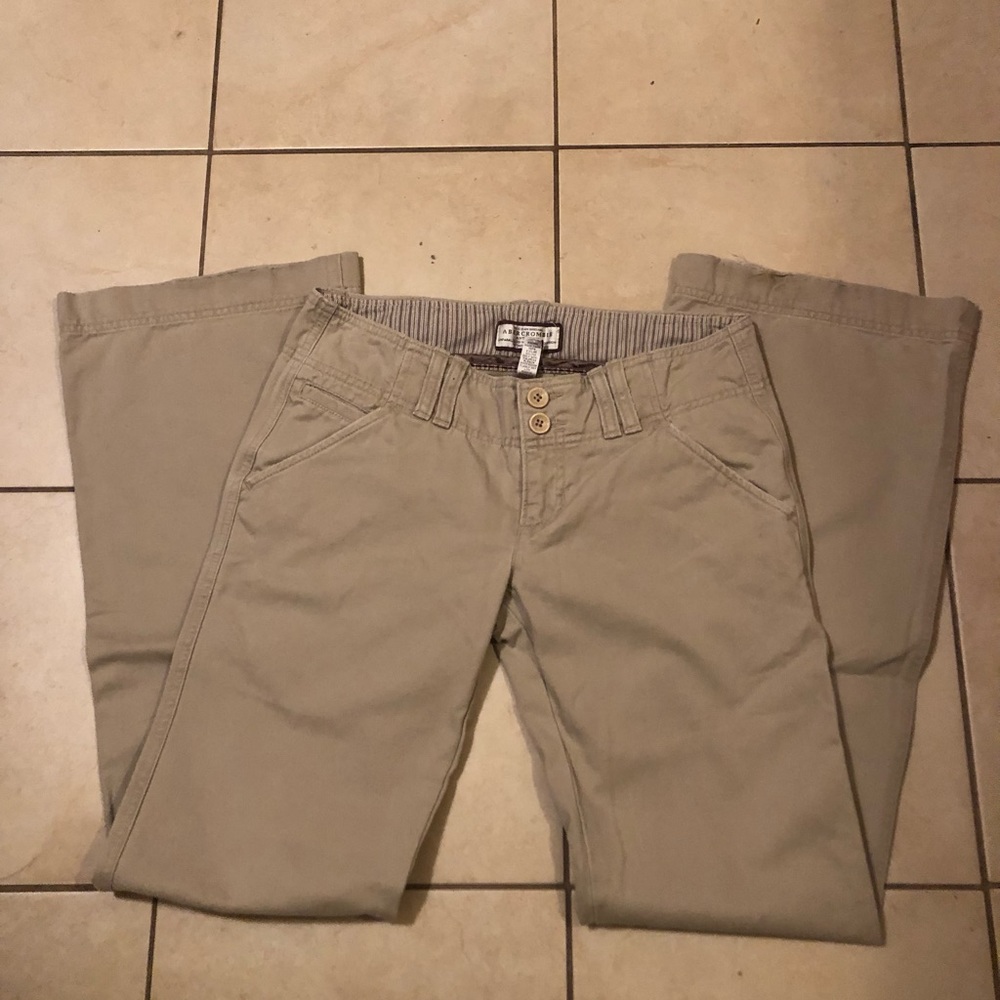 Abercrombie tan flare/bell bottoms